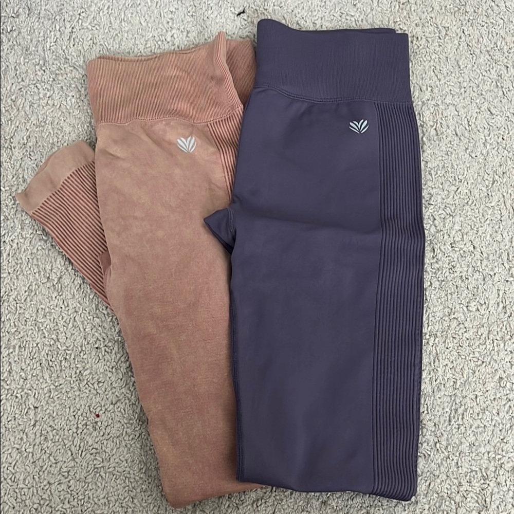 Forever 21 Purple Leggings High Waisted Athletic Fabric